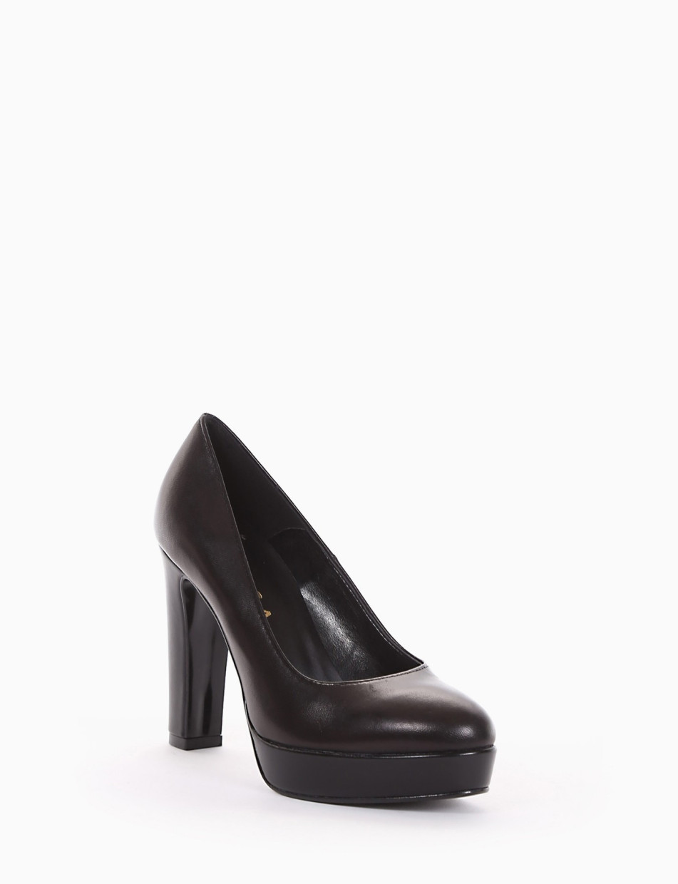 Pumps heel 9 cm black leather
