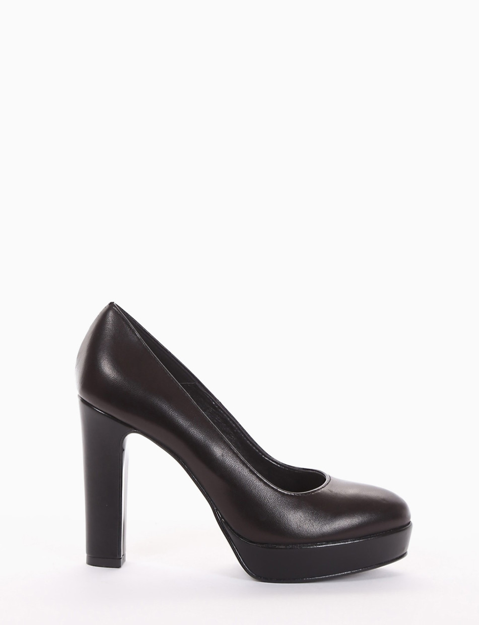 Pumps heel 9 cm black leather