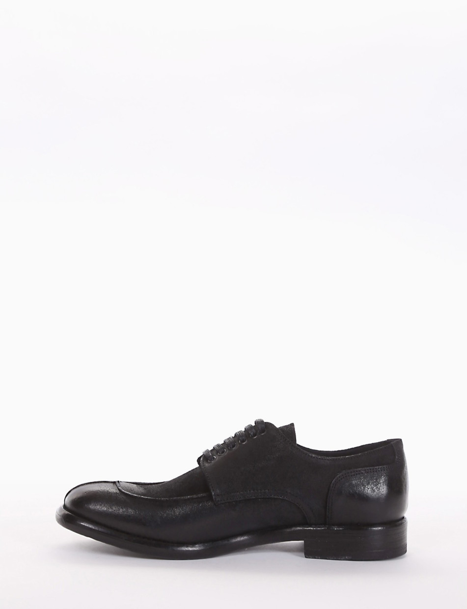 scarpa lacci tacco 2 cm nero