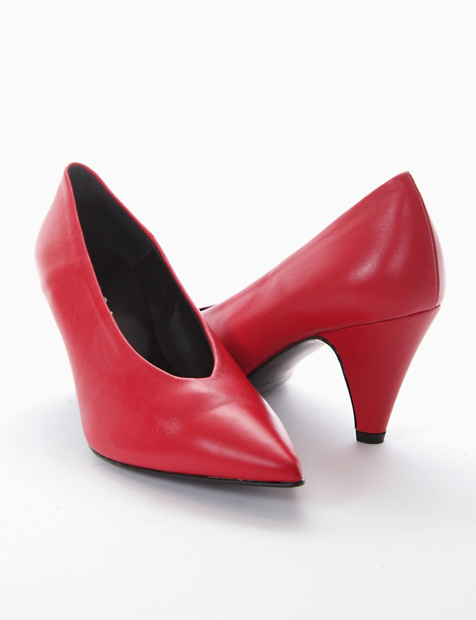 decolte tacco 7 cm rosso