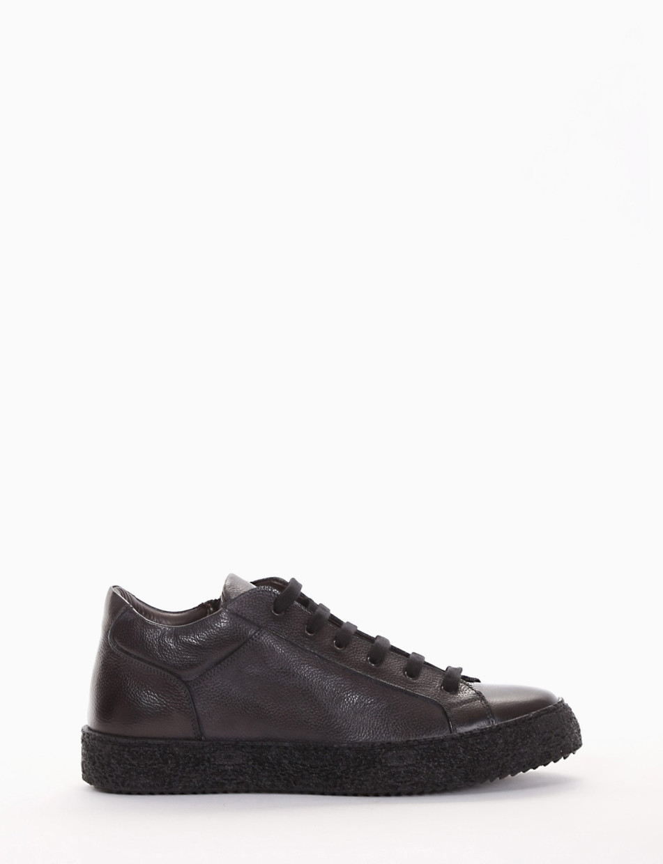 Desert boots heel 2 cm grey leather