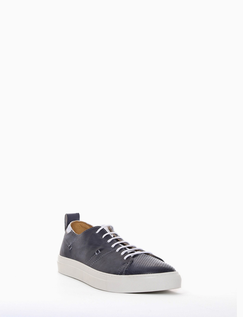 Sneakers blu leather