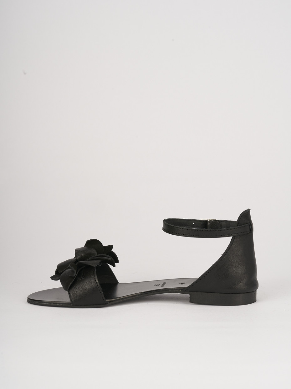 sandalo tacco 1 cm nero