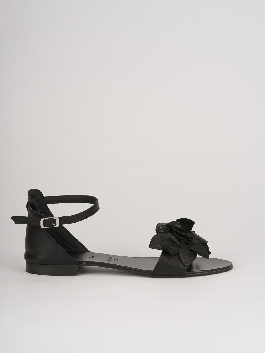sandalo tacco 1 cm nero