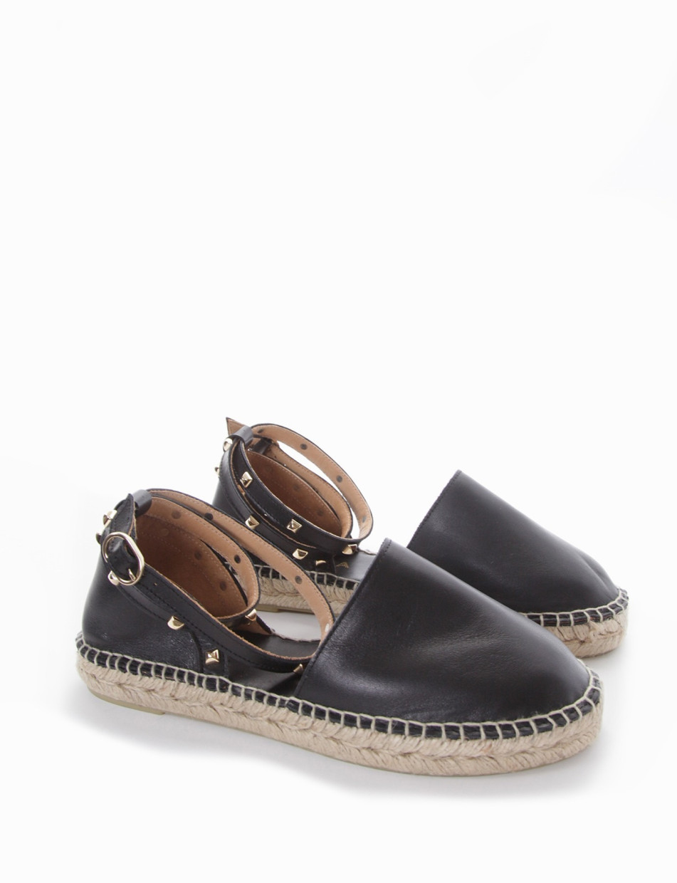 Espadrillas black leather