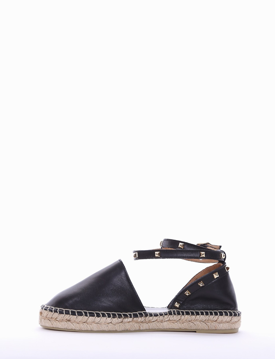 Espadrillas black leather