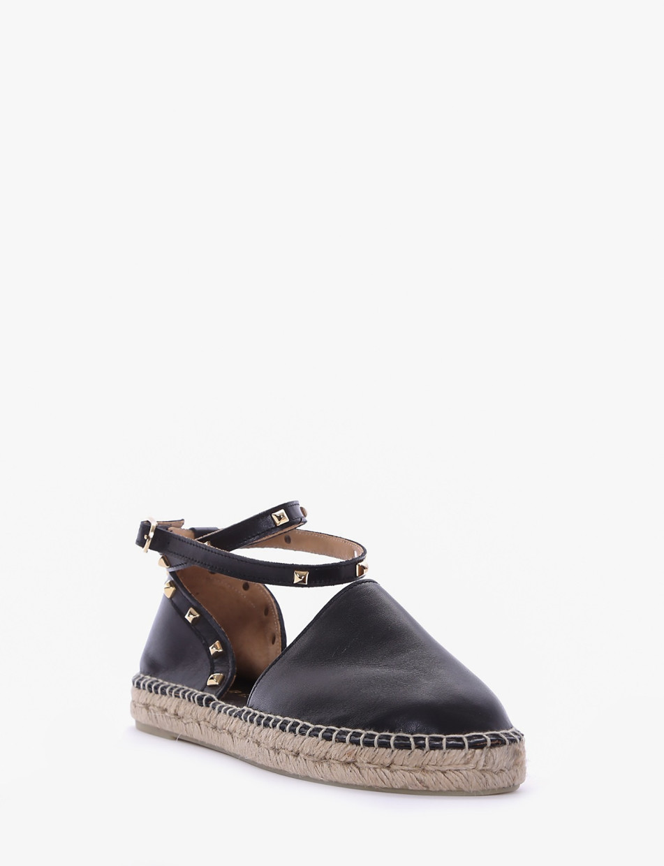 Espadrillas black leather