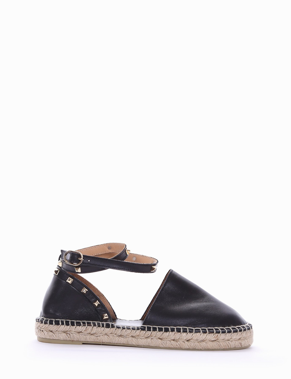 Espadrillas black leather