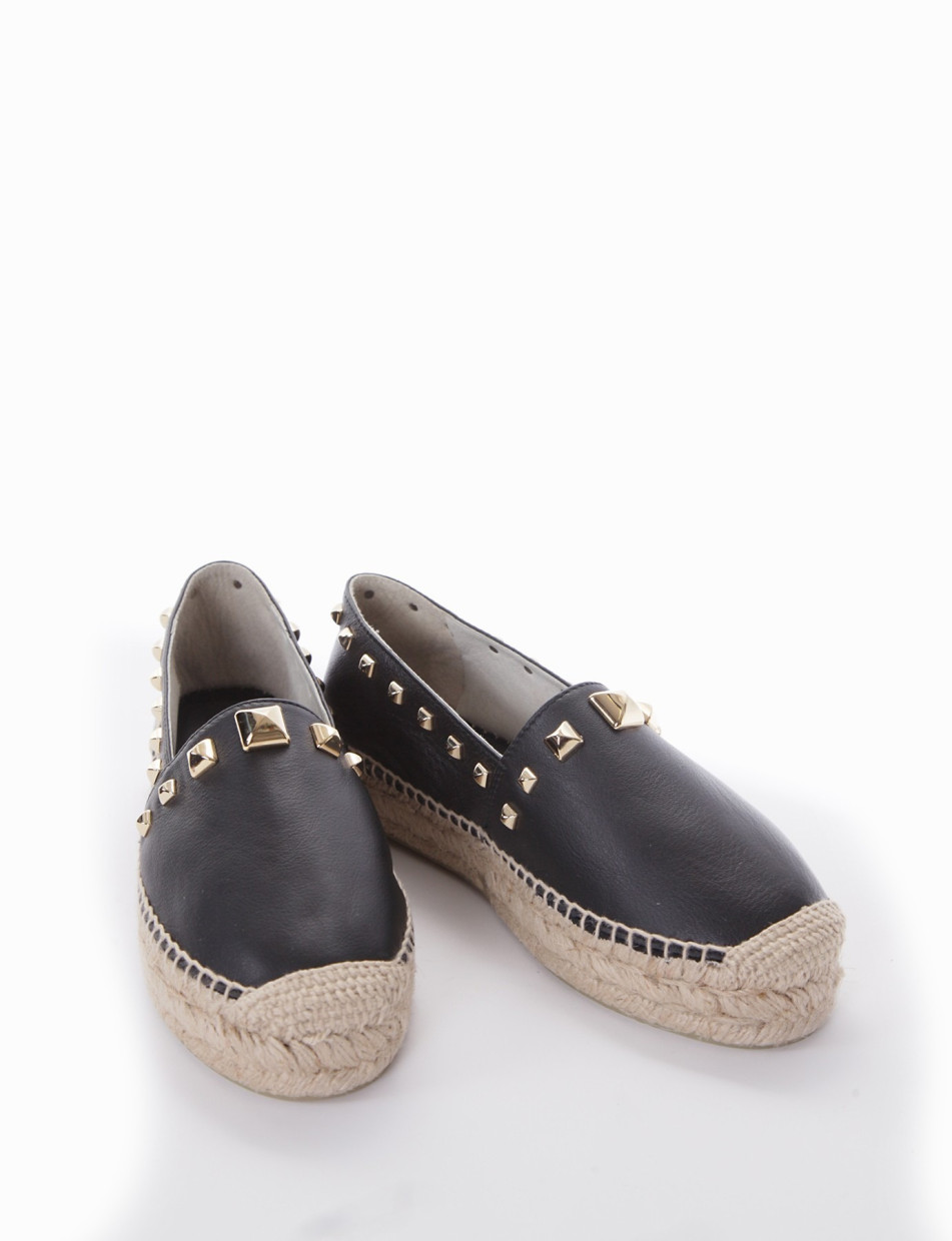 Espadrillas black leather