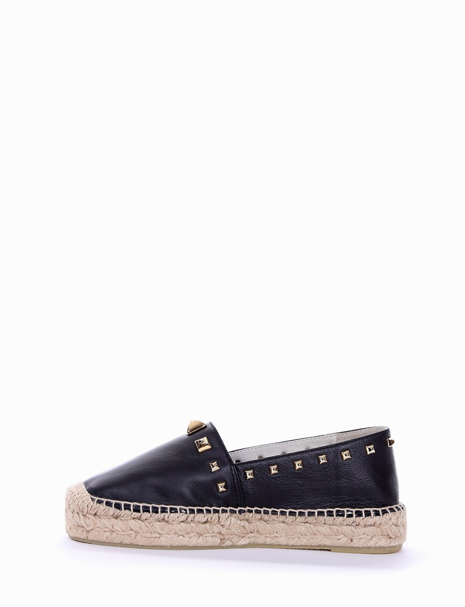 Espadrillas black leather