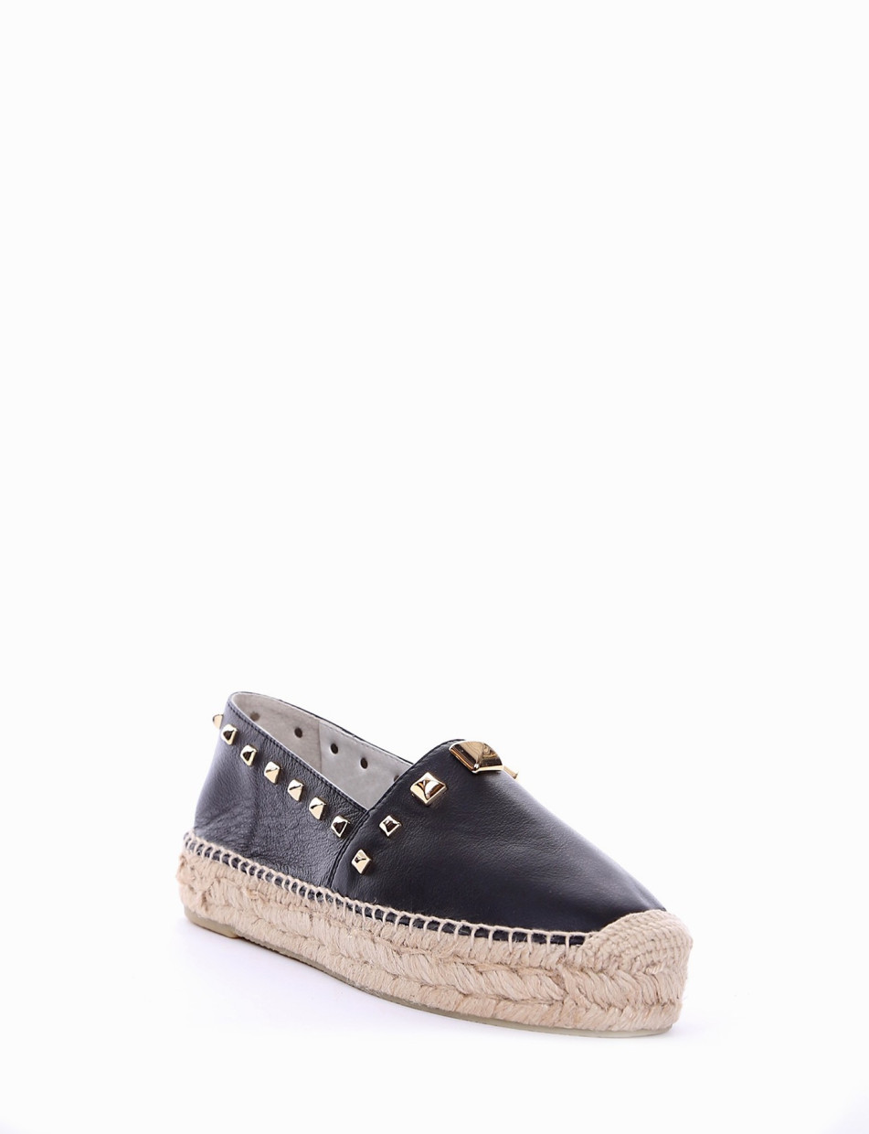 Espadrillas black leather