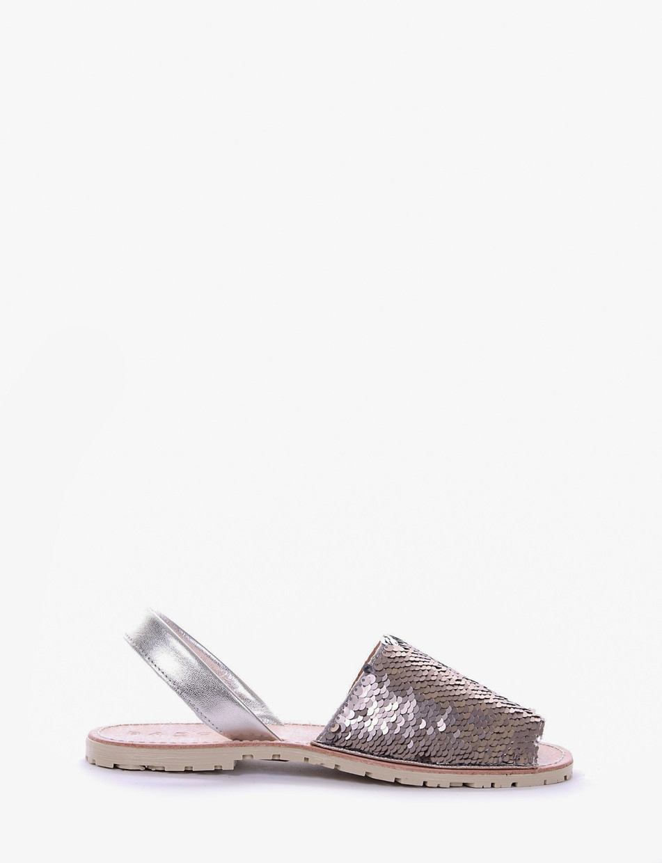 Espadrillas silver paillettes