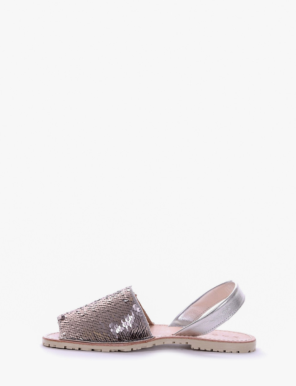 Espadrillas silver paillettes