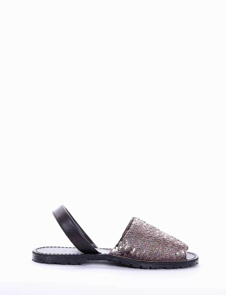 Espadrillas bronze paillettes