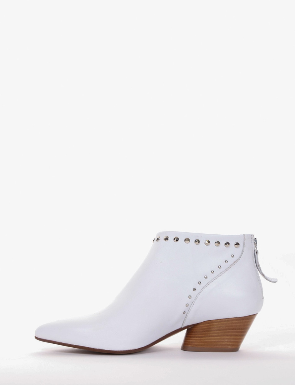 stivaletto tacco 5 cm bianco