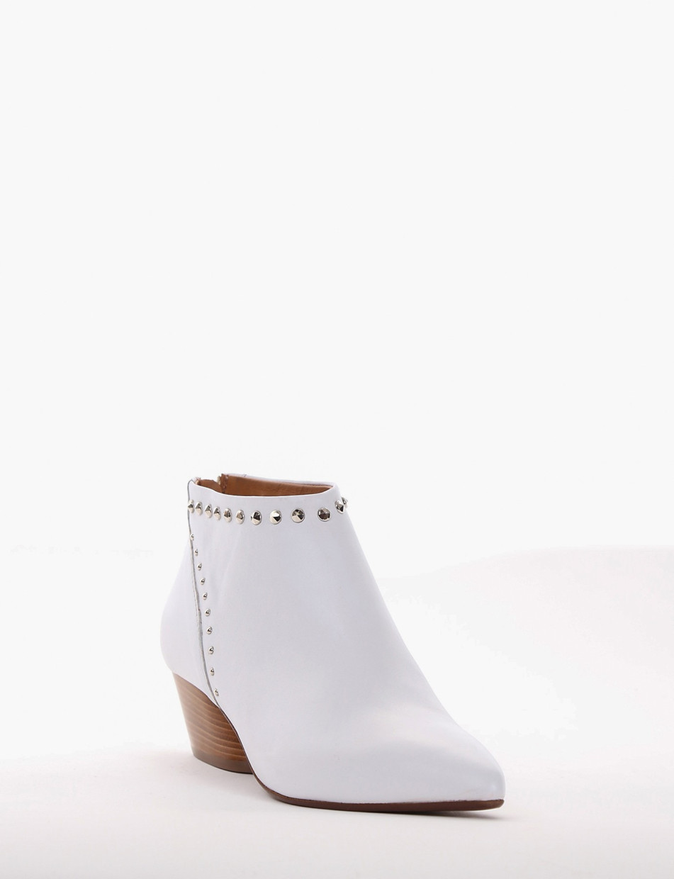 stivaletto tacco 5 cm bianco