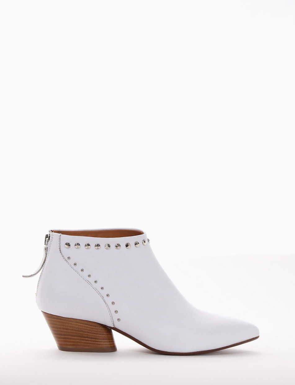 stivaletto tacco 5 cm bianco