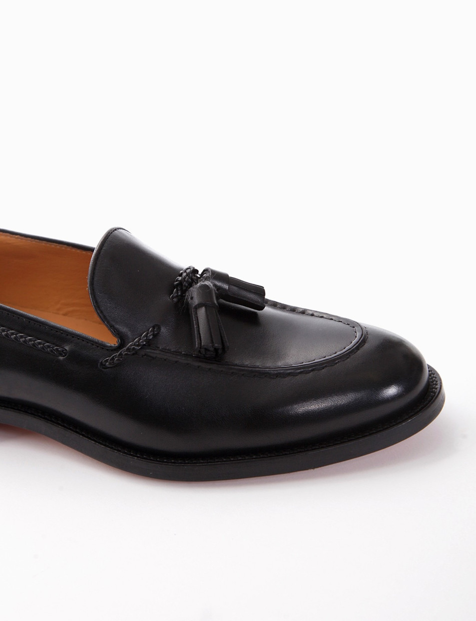 mocassino tacco  2 cm nero