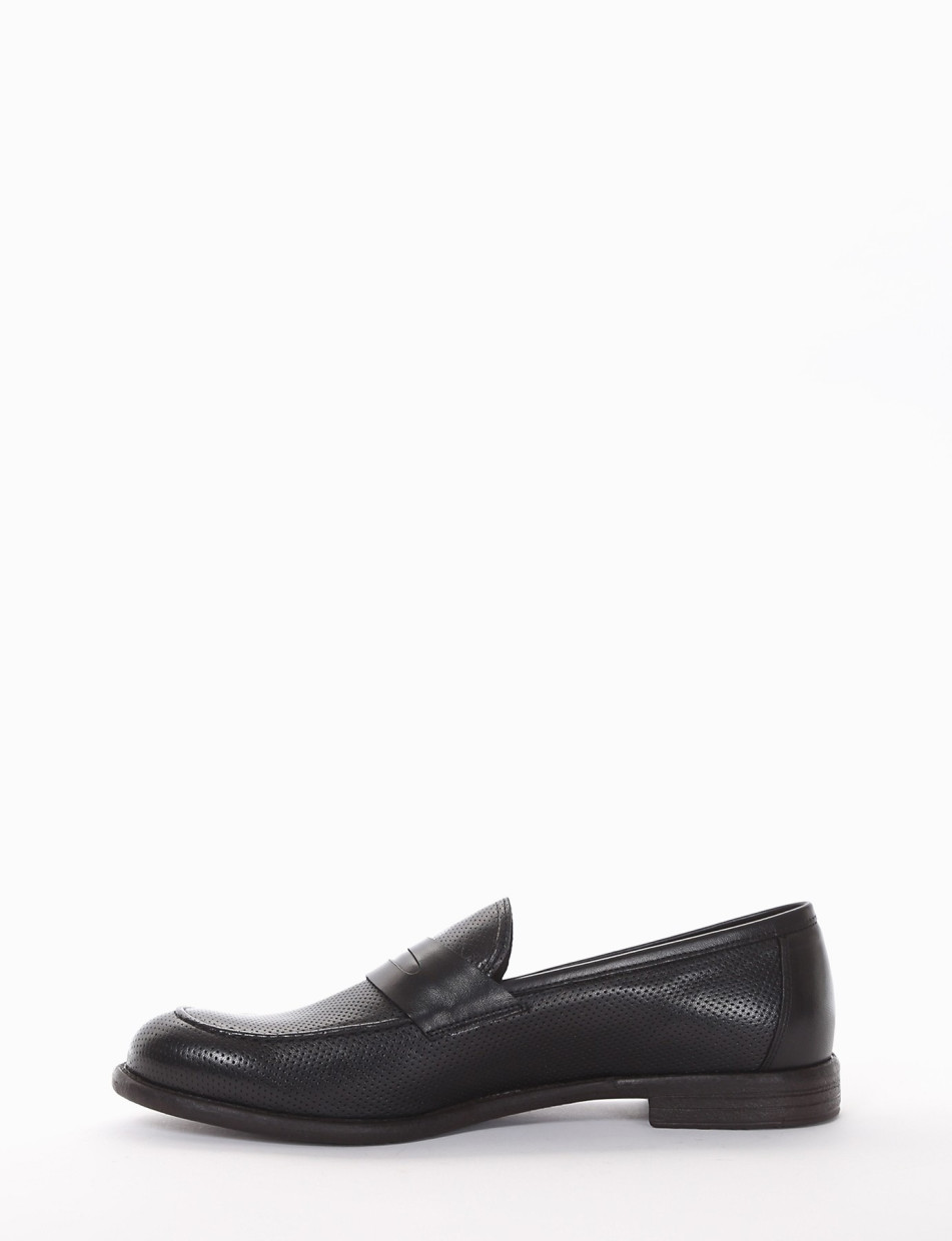 mocassino tacco 2 cm nero