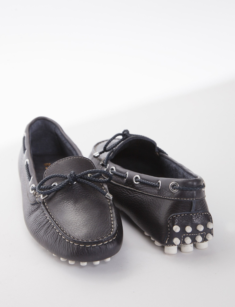 Loafers blu leather