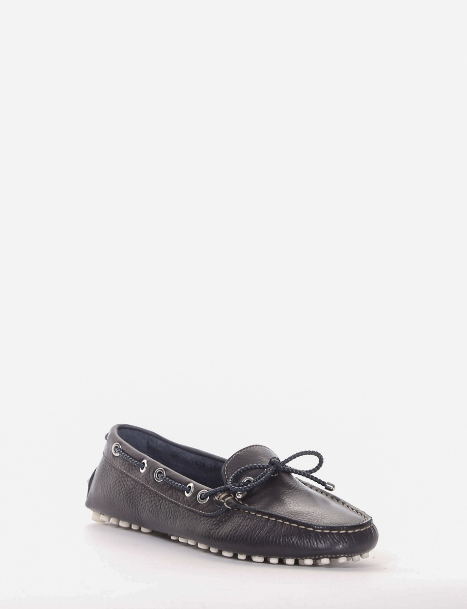 Loafers blu leather