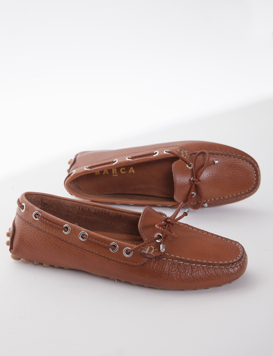 Loafers brown leather