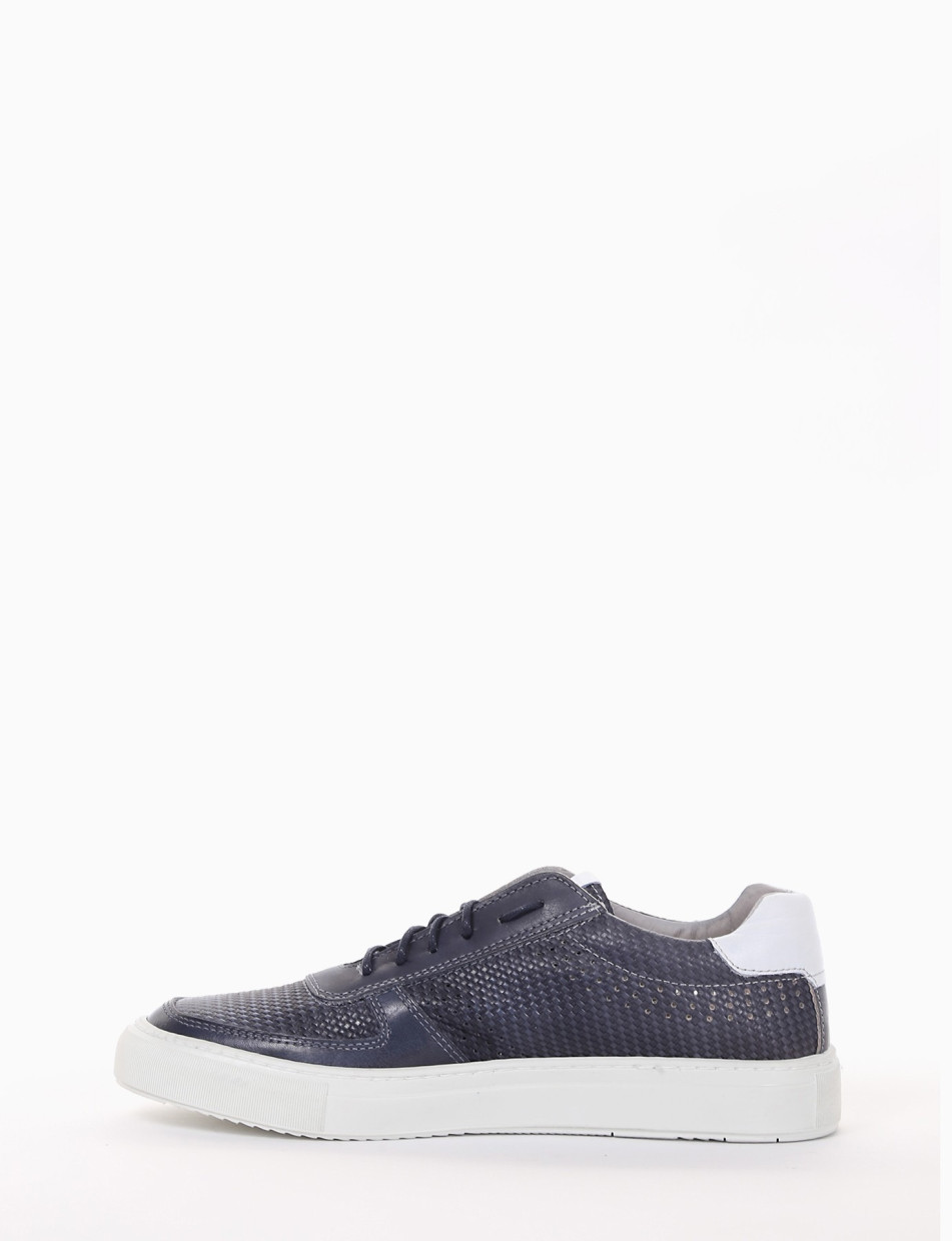 Sneakers blu leather
