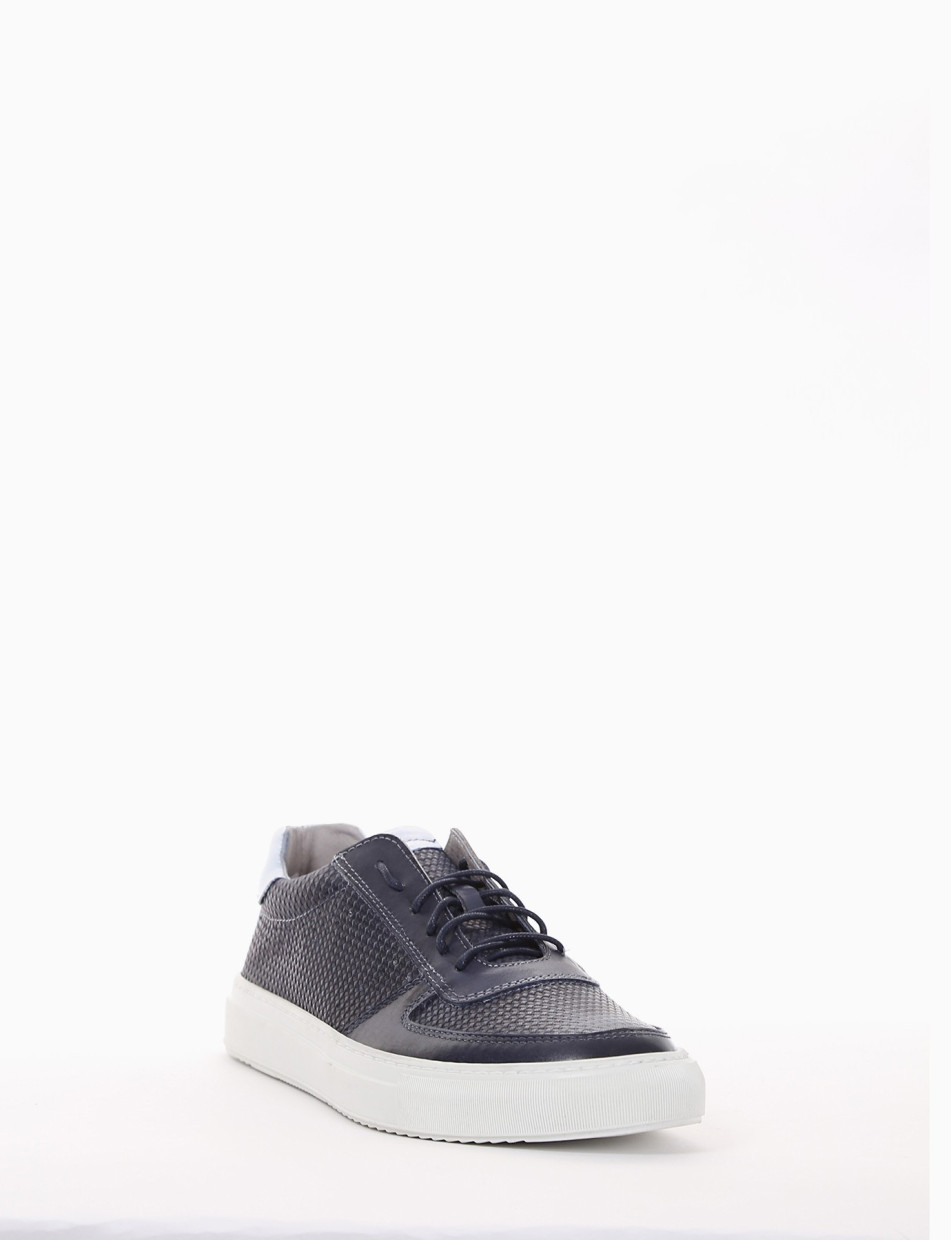 Sneakers blu leather