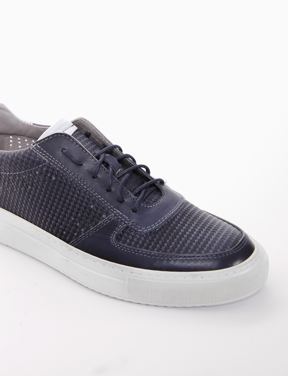 Sneakers blu leather