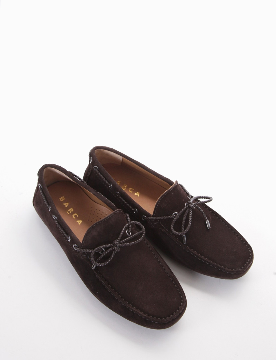 Loafers dark brown chamois