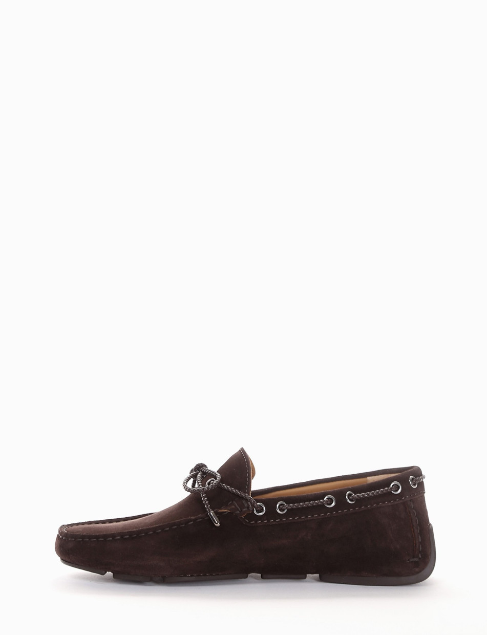 Loafers dark brown chamois