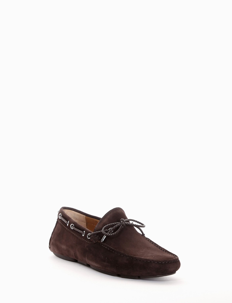 Loafers dark brown chamois