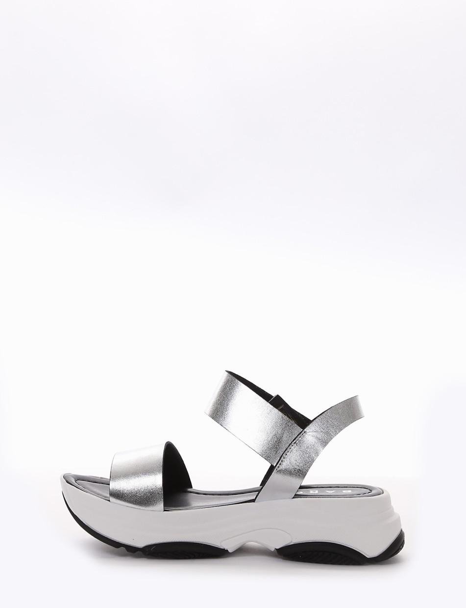 sandalo tacco 3 cm argento