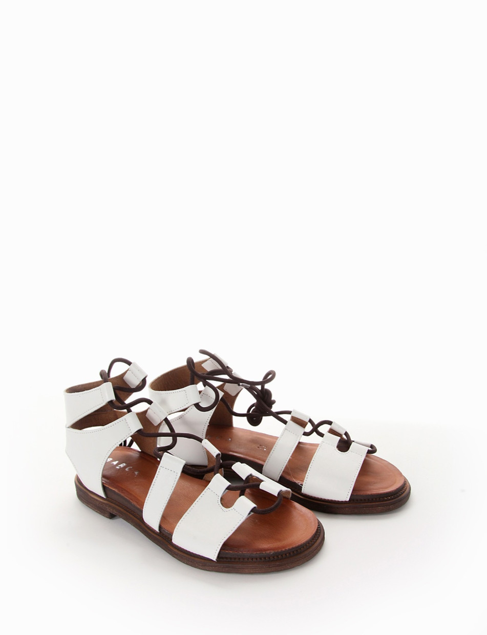 sandalo tacco 1 cm bianco