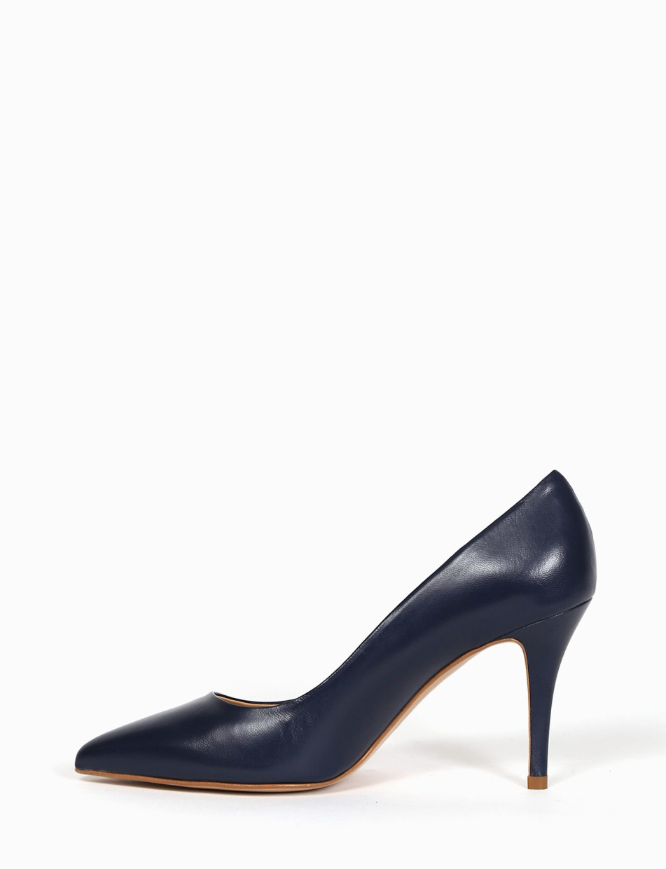 Pumps heel 7 cm blu leather