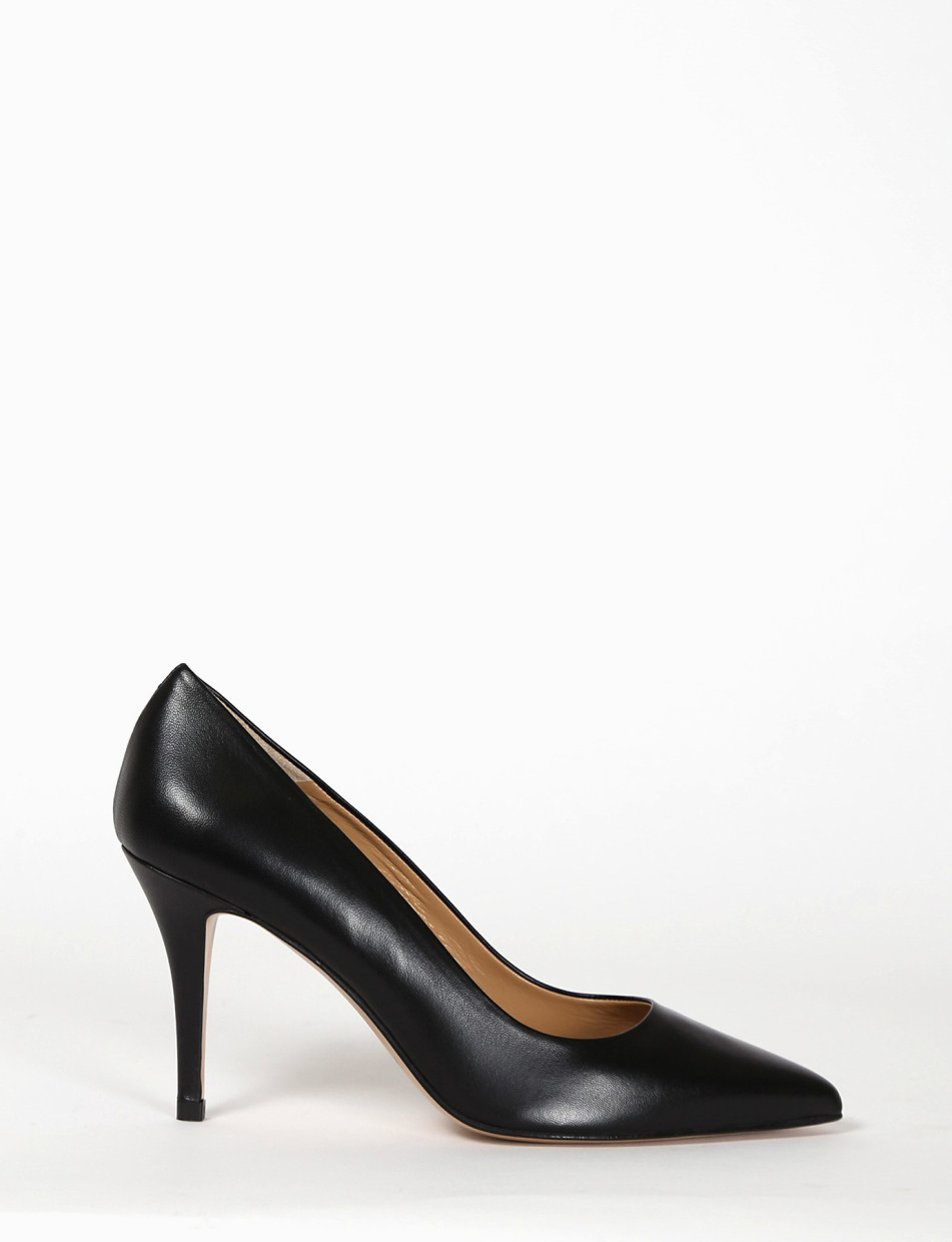 Pumps heel 7 cm black leather