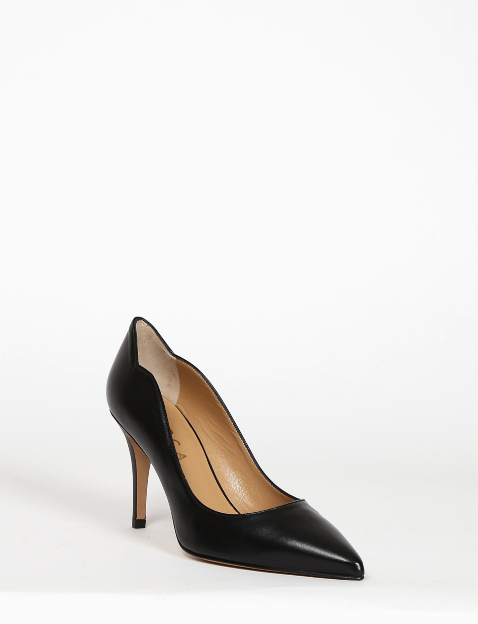 Pumps heel 7 cm black leather