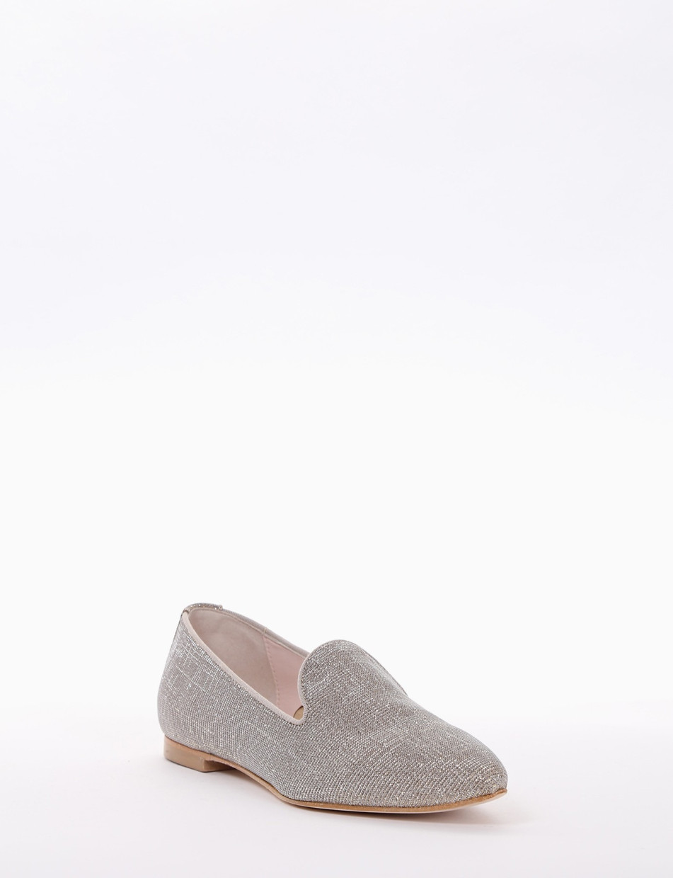 Flat shoes heel 1cm beige tissue