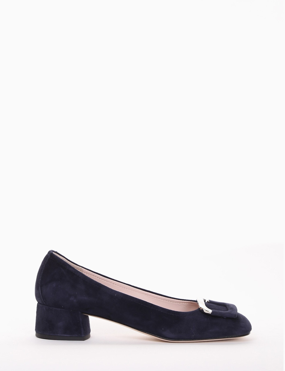 Scarpe blu tacco best sale basso