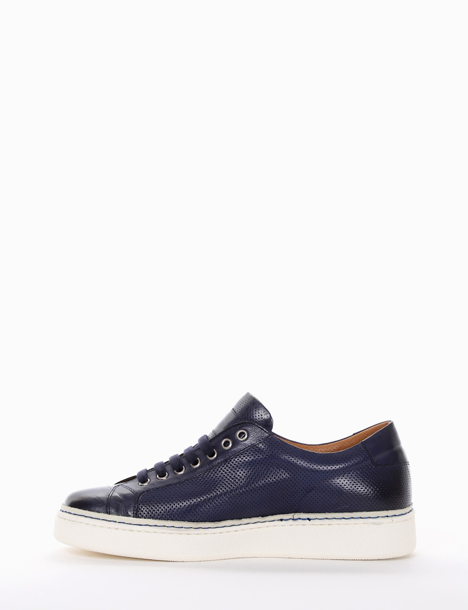 Sneakers blu leather