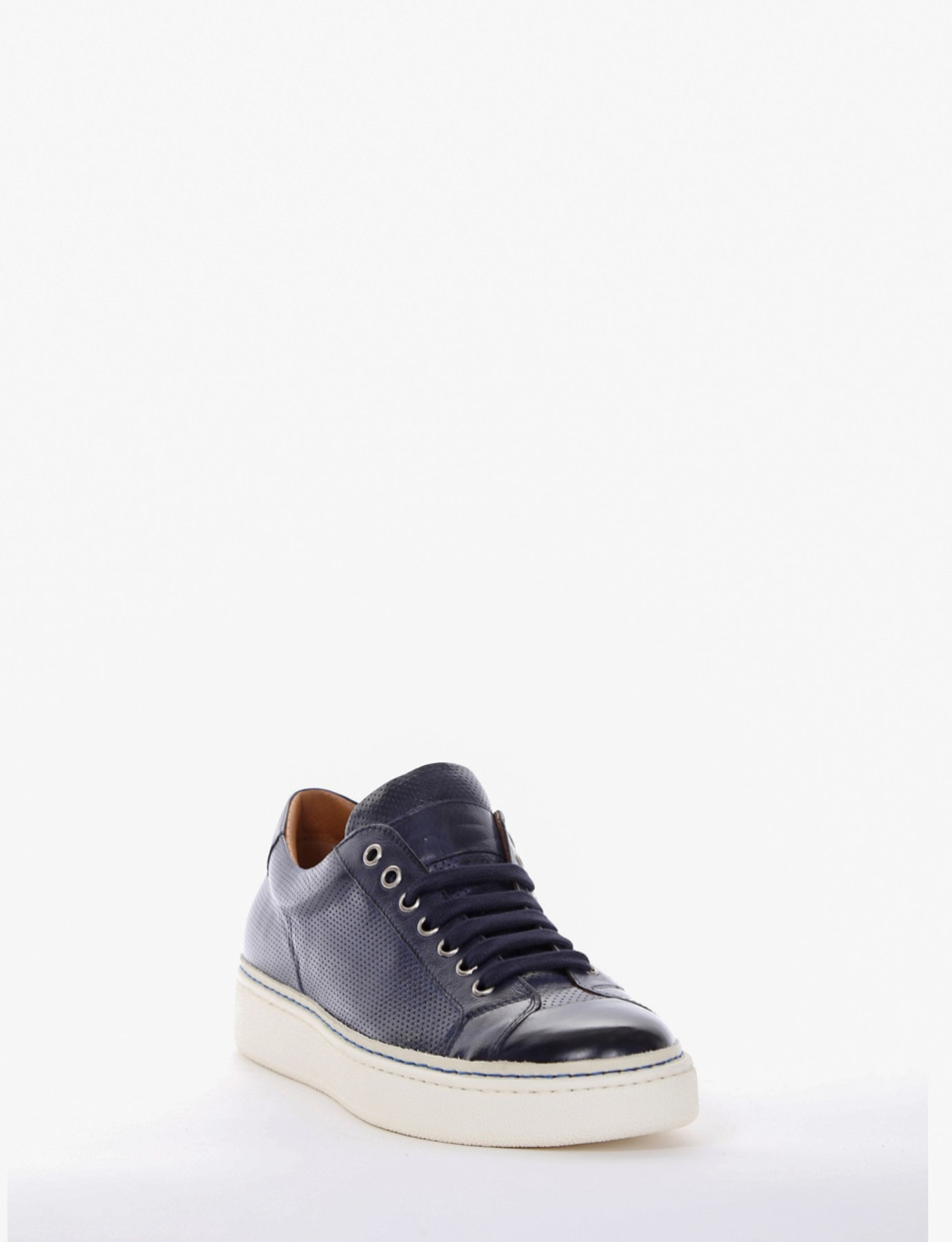 Sneakers blu leather