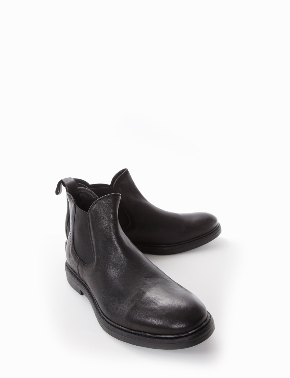 Ankle boots black leather