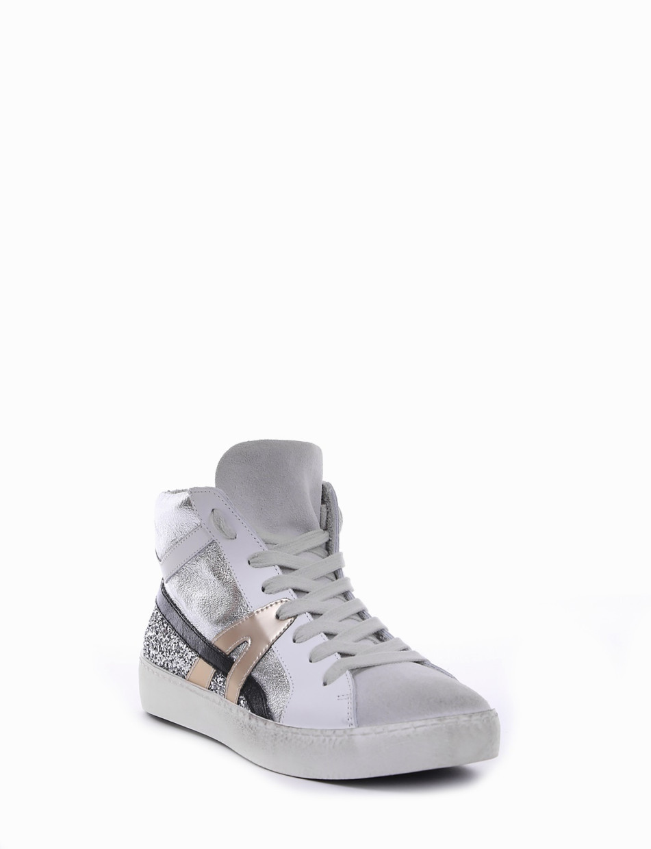 Sneakers silver leather