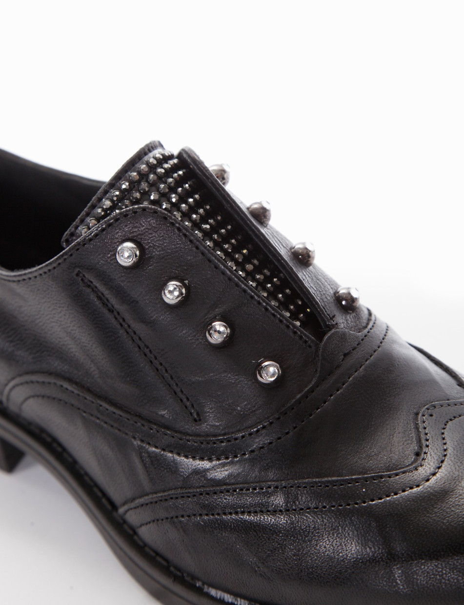 scarpa no lace tacco 2 cm nero