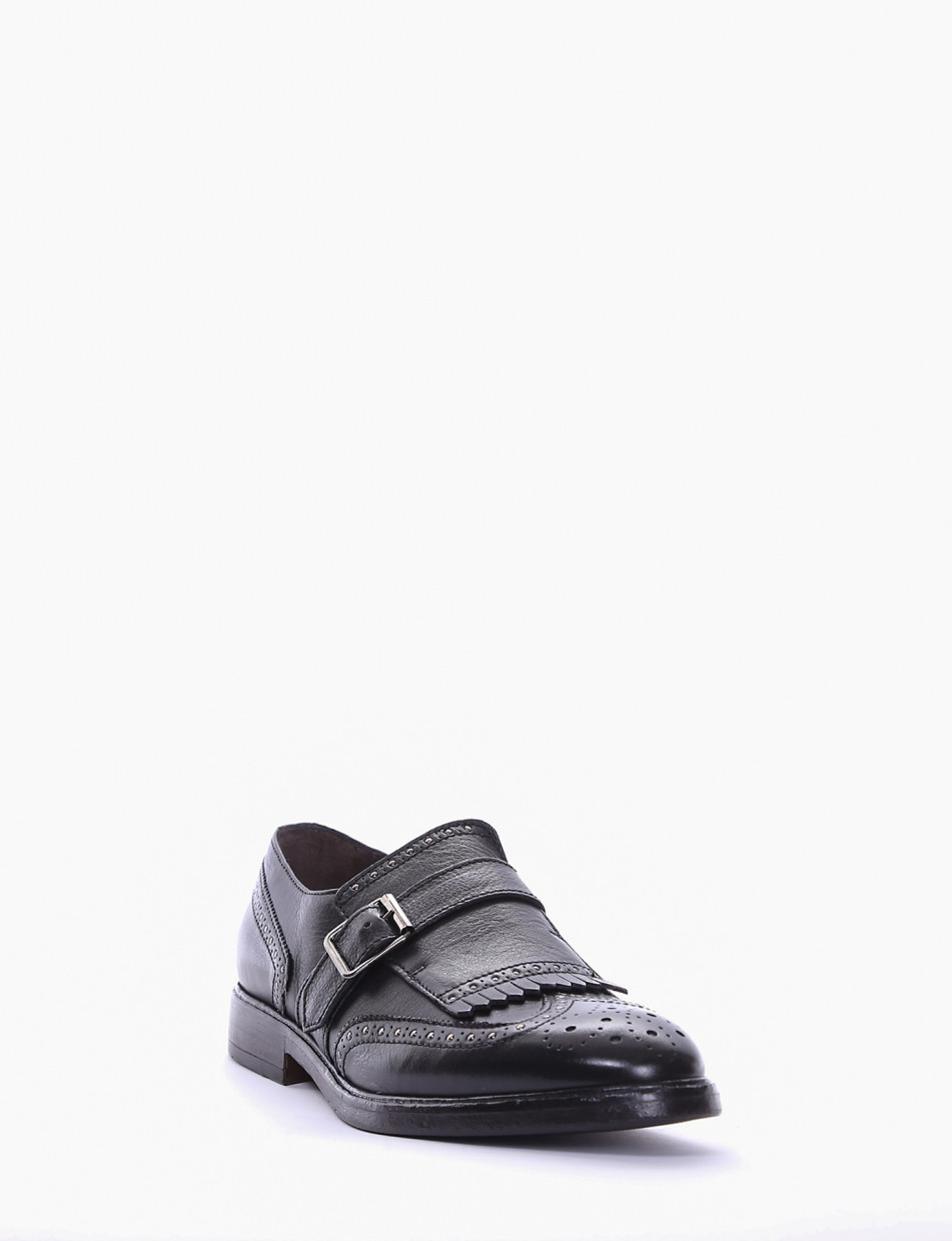 scarpa no lace tacco 2 cm nero