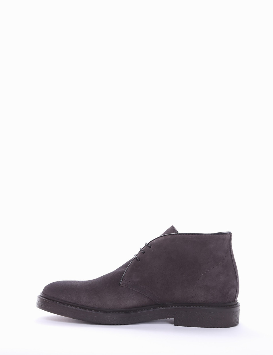 Desert boots heel 2 cm grey chamois