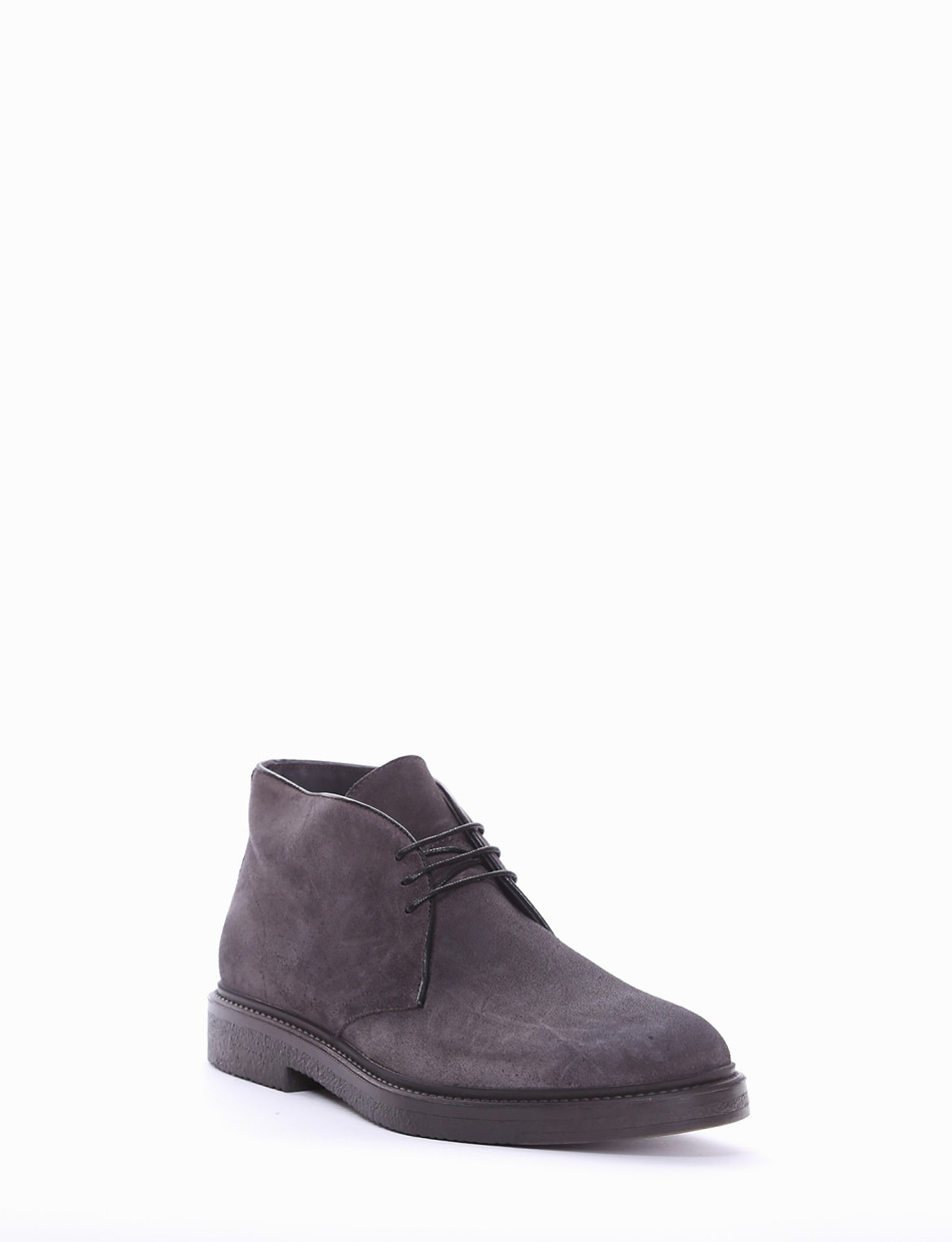 Desert boots heel 2 cm grey chamois