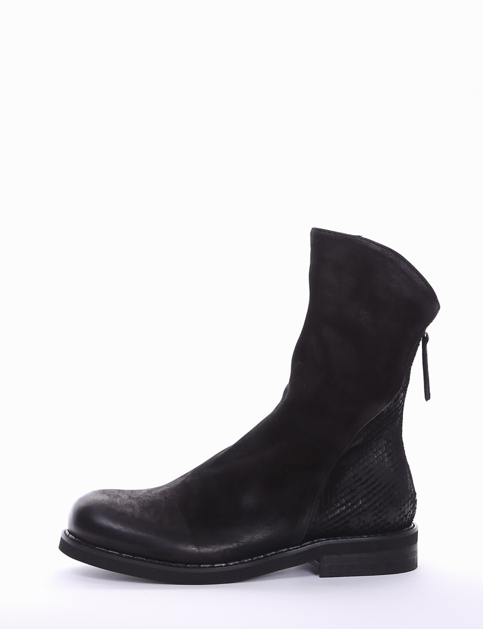 Low heel ankle boots heel 2 cm black