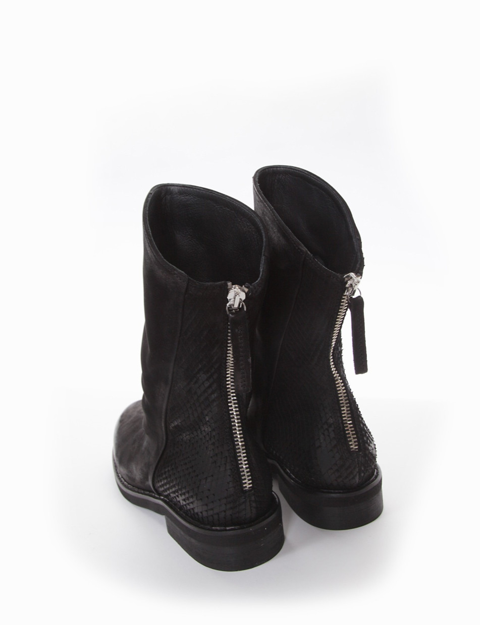 Low heel ankle boots heel 2 cm black