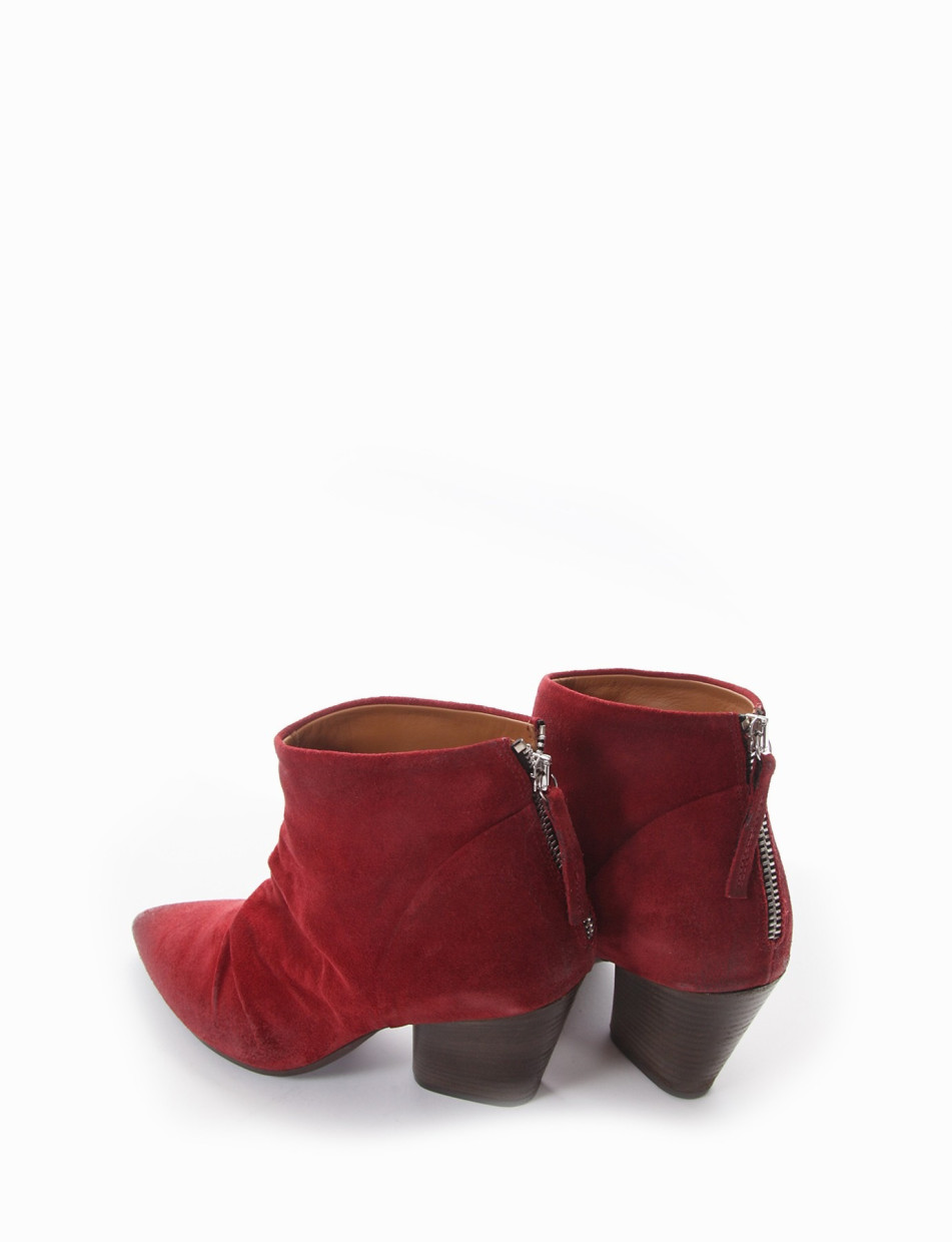 stivaletto tacco 7 cm rosso